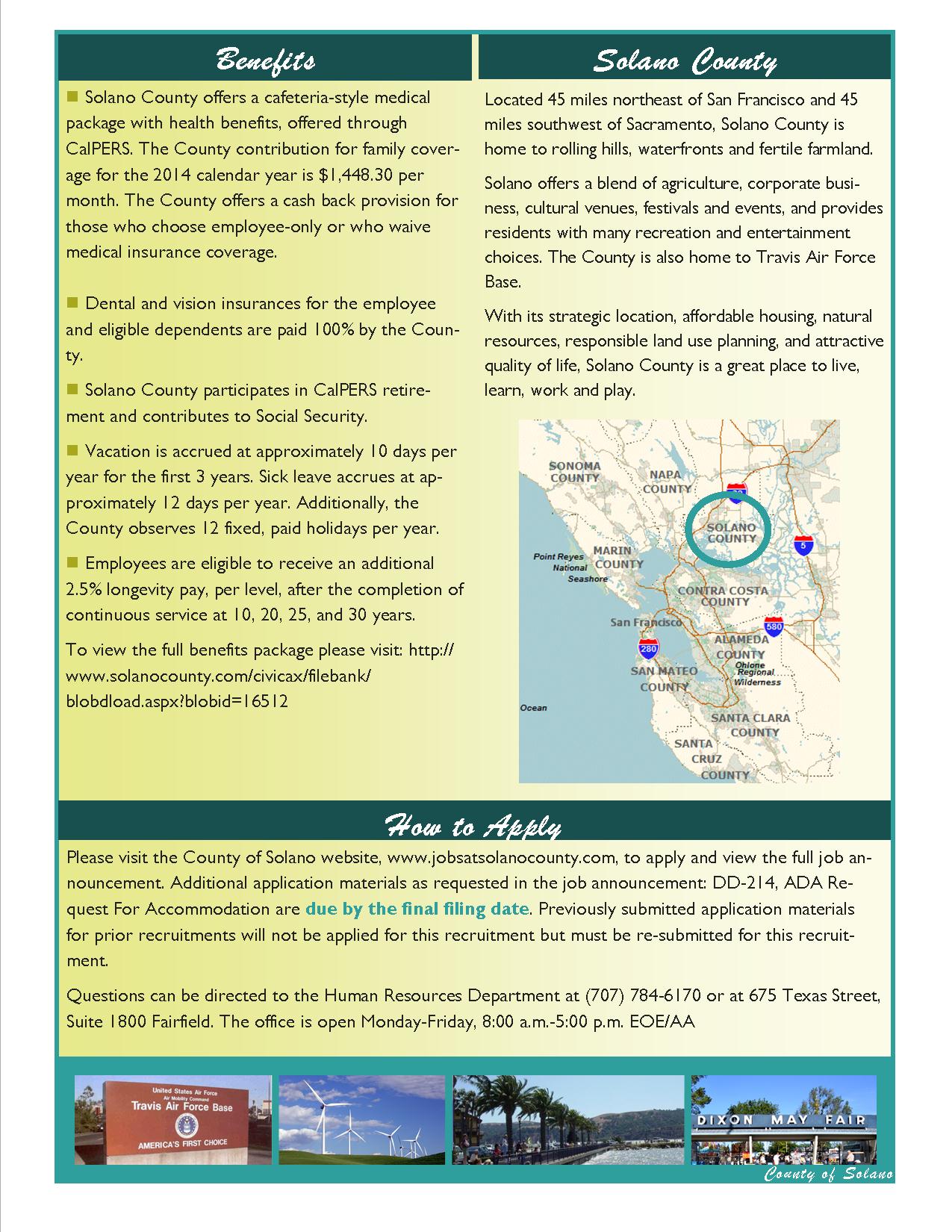 Job Announcement: Legal Procedures Clerk - County of Solano
